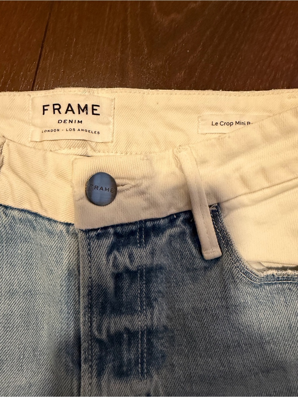 Frame Denim Le Crop Mini Boot jeans 24 denim tuxedo stripe - Picture 4 of 8